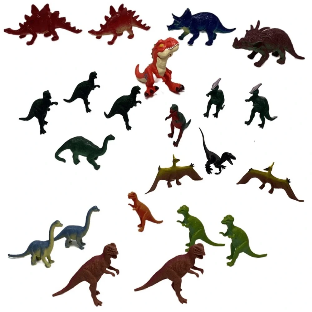 Vintage Dinosaur Collection Prehistoric Action Figures Vintage Toys Set 22 Pc